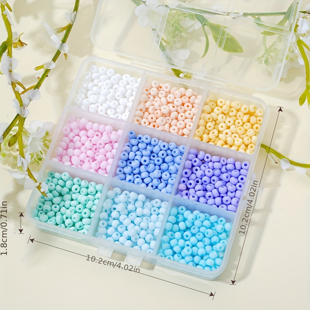 3000pcs 3mm Glass Beads for Jewelry Making in 15 Colors DIY Bracelet Necklace Craft Kit