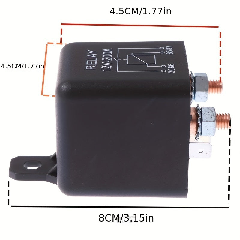 12V 200A Automotive Relay High Current 4 Pin Starter for Cars Trucks