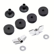 Set of 10 Cymbal Protection Felt Sponge Pads for Drum Accessories Black