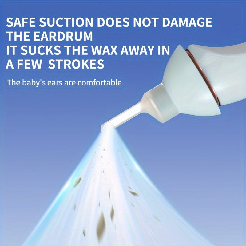 USB Rechargeable Ear Wax Removal Tool with LED Light and Soft Silicone Tip