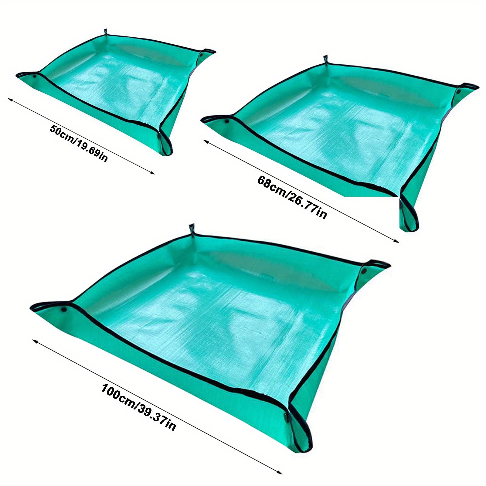 Ichki o'simliklarni qayta ekish uchun portativ suv o'tkazmaydigan mat, sukulentlar va bog'dorchilik tuprog'ini o'zgartirish uchun ideal. Oson saqlash uchun egiluvchan va kvadrat dizayn.