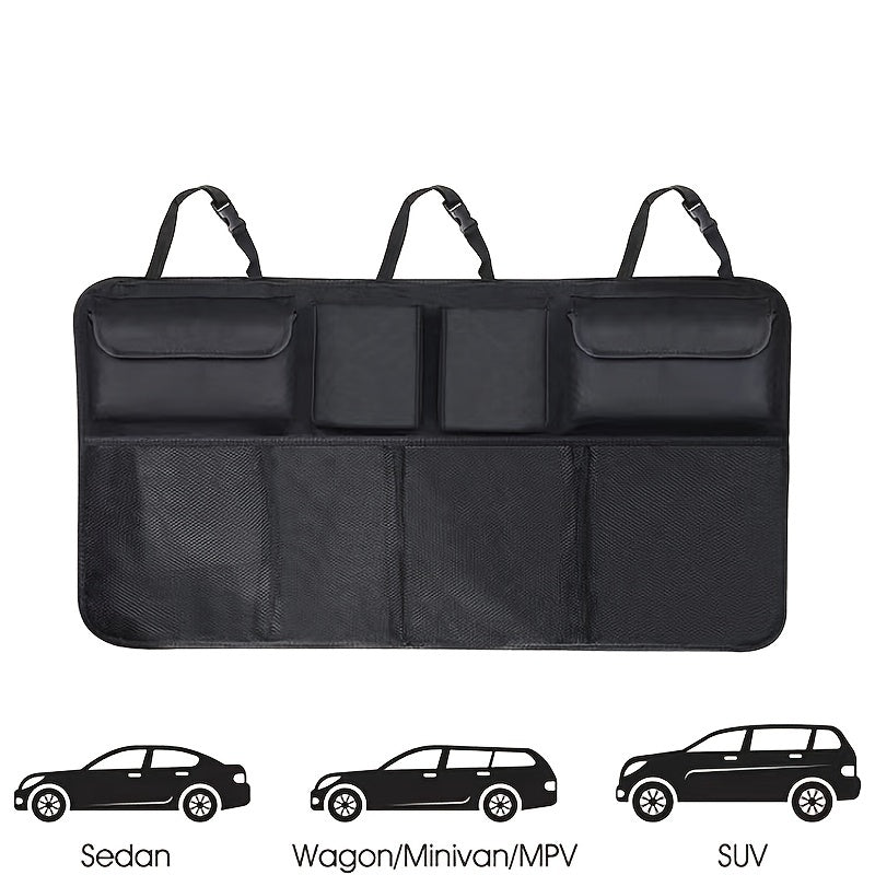 Universal Car Trunk Organizer Adjustable Oxford Backseat Storage Bag