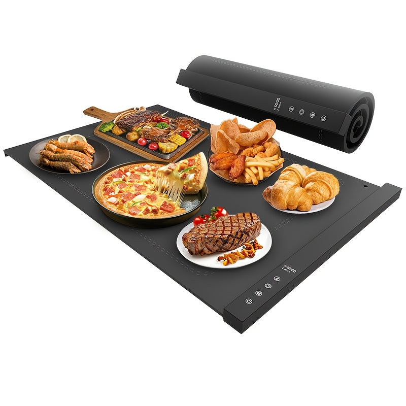 Vaqt bilan boshqariladigan, teginish bilan boshqariladigan silikon issiqlik saqlash matosi, Evropa standarti rozetkasi, DC rozetkasi, tashish sumkasi bilan. Qishki ovqatlanish uchun ideal.