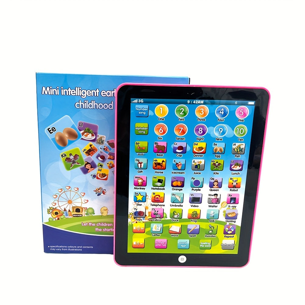 Kids' Educational Tablet for Kids 3+ Battery-Powered Interactive Learning Pad in Multicolor