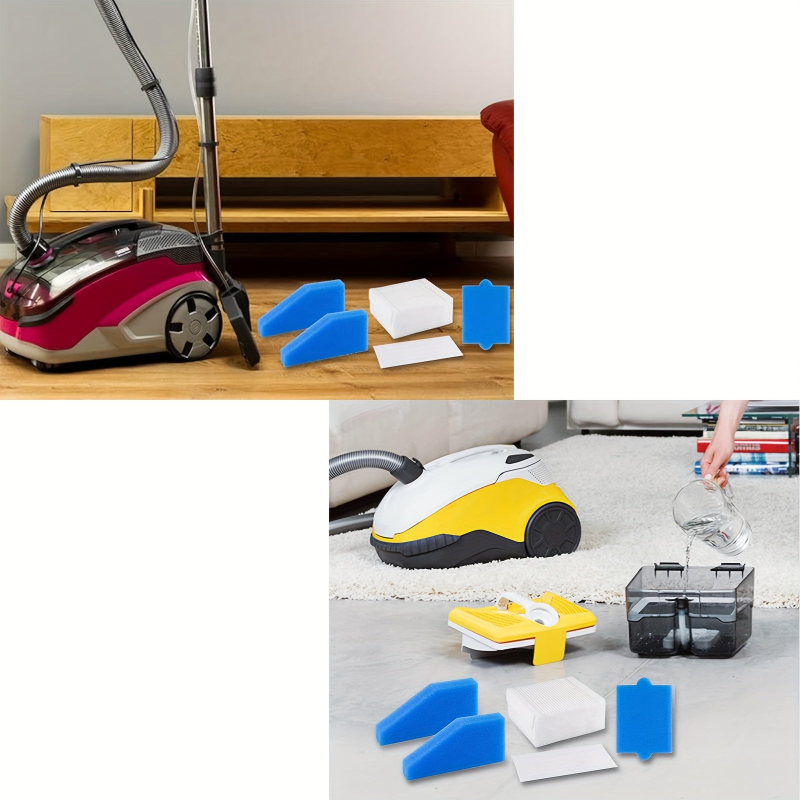 Vacuum Filter Set 1/2 Pieces for Thomas AQUA+ Pet Family Series with 5 Filters