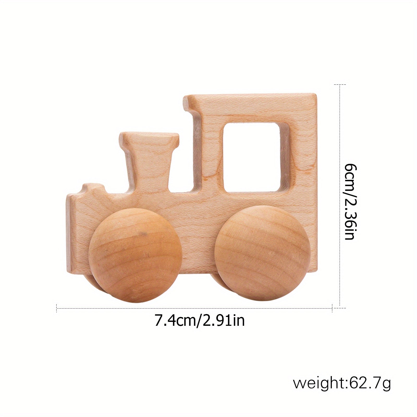 Children's Wooden Toy Car Made from Maple Mahogany and Black Walnut for Ages 3 and Up