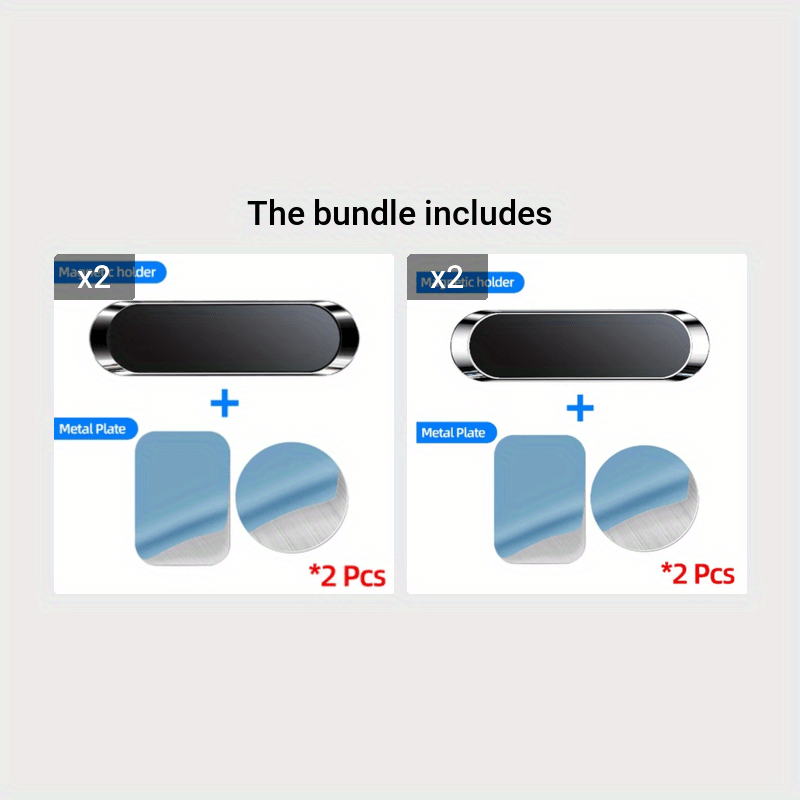 Universal Magnetic Car Phone Holder Dashboard Mini Strip Stand for GPS and Phone