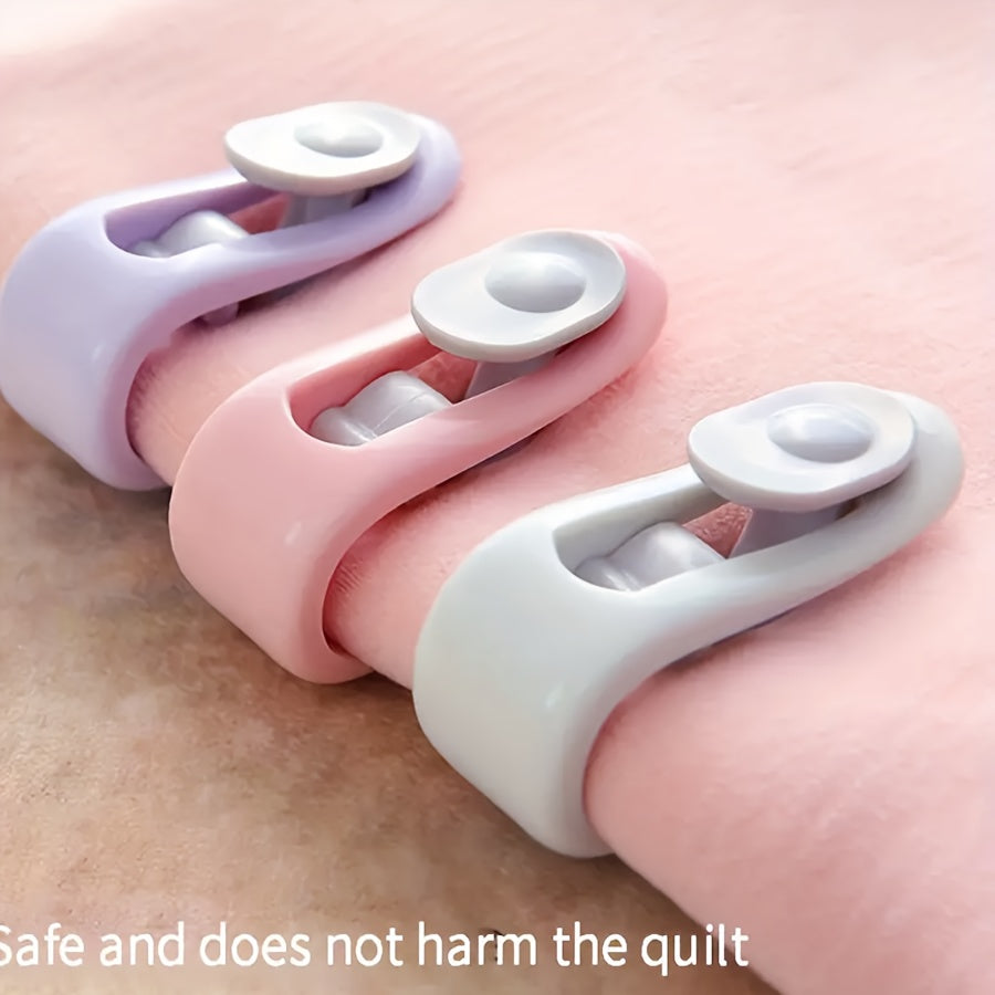 Set of 7 Quilt Holders Clamps for Bedding Invisible Secure Hand Wash Various Colors