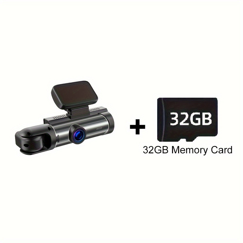 Car Dash Cam Front and Inside 1080P Night Vision Loop Recorder Wide Angle