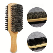 Men Wood Double Sided Beard Brush Comb Styling Hair Tool