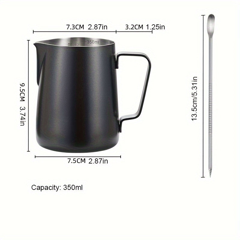 Нержавеющая сталь молочный кувшин 350 мл или 600 мл для латте-арта черный, белый, серебристый