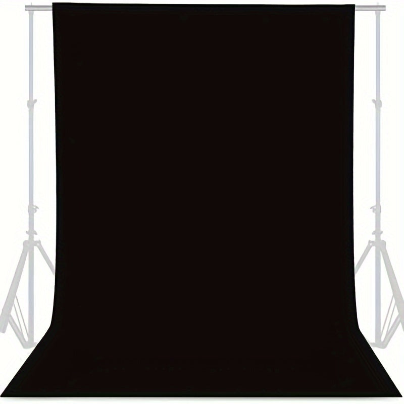 Fondo de poliéster negro para fotografía para grabación de video y cortinas de fiesta, grande, reversible, lavable