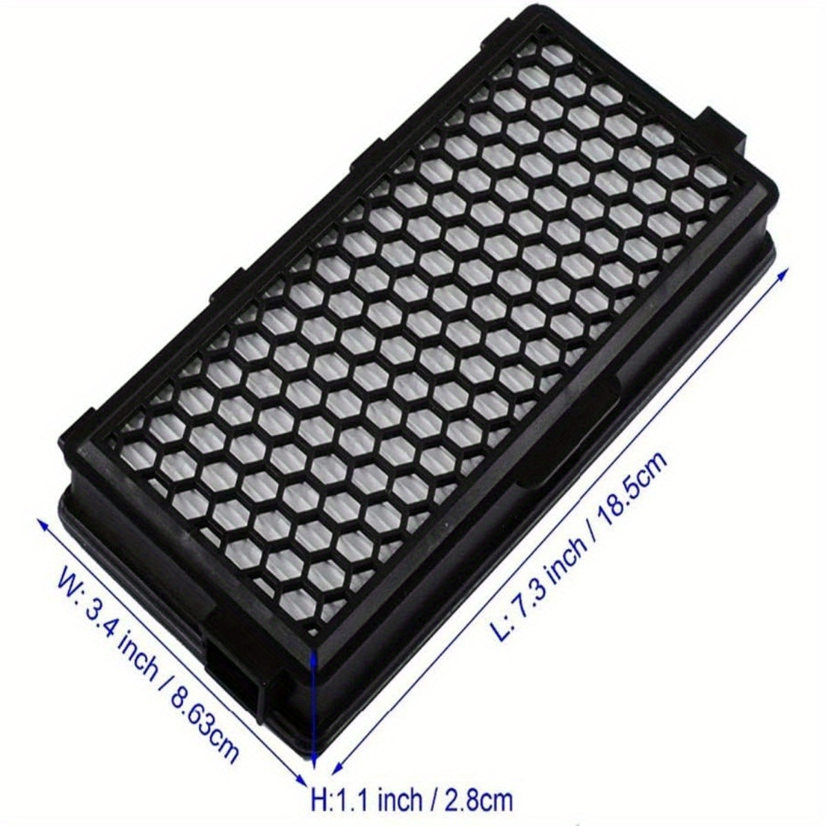 2pcs Air Purifier Filters for Vacuum Cleaners Pet Hair Removal Honeycomb Pattern