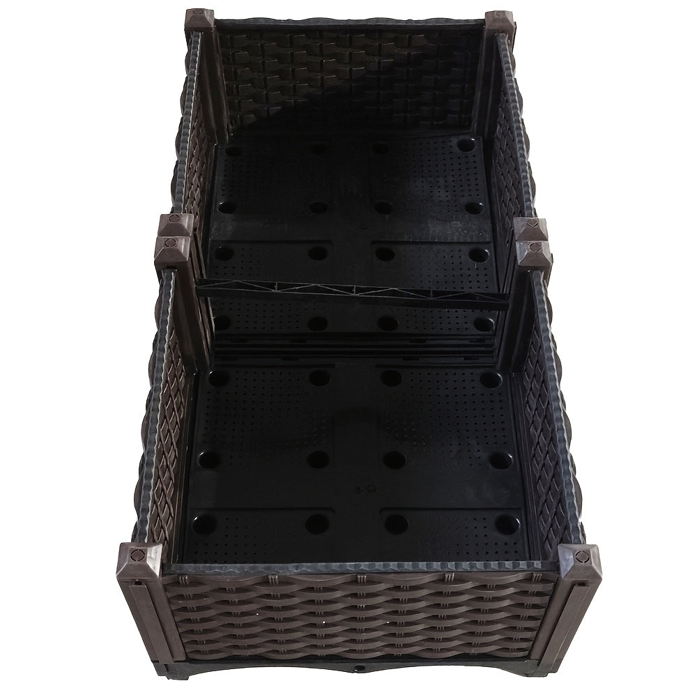 Гибкий комплект для посадки овощей в помещении или на улице, изготовленный из прочного пластика с дренажными отверстиями и подставкой для растений для балконов и садов.