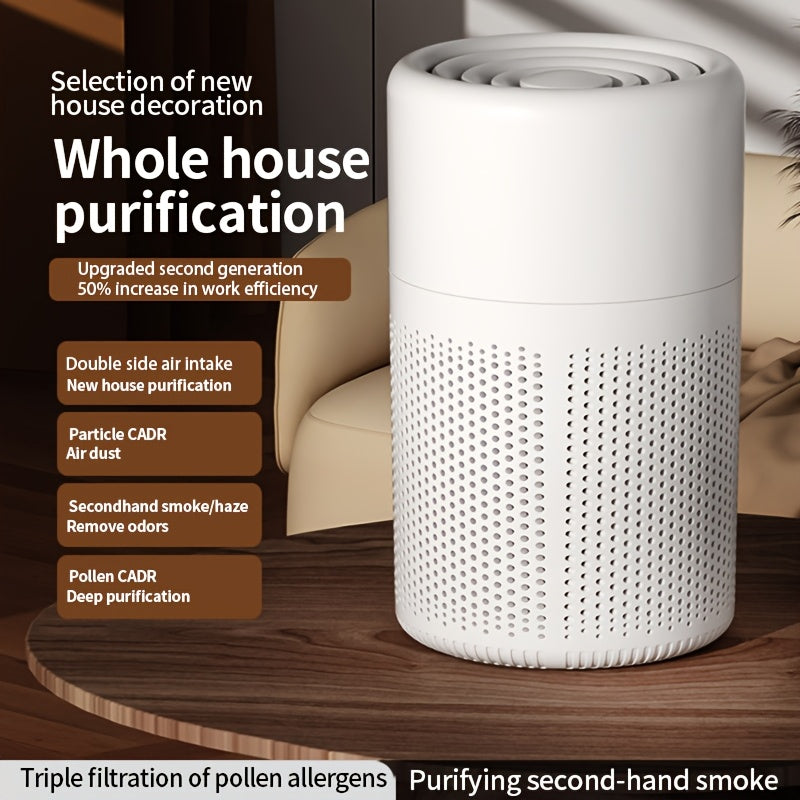 Mini USB Air Purifier with HEPA Filter and Aromatherapy Box for Home Office