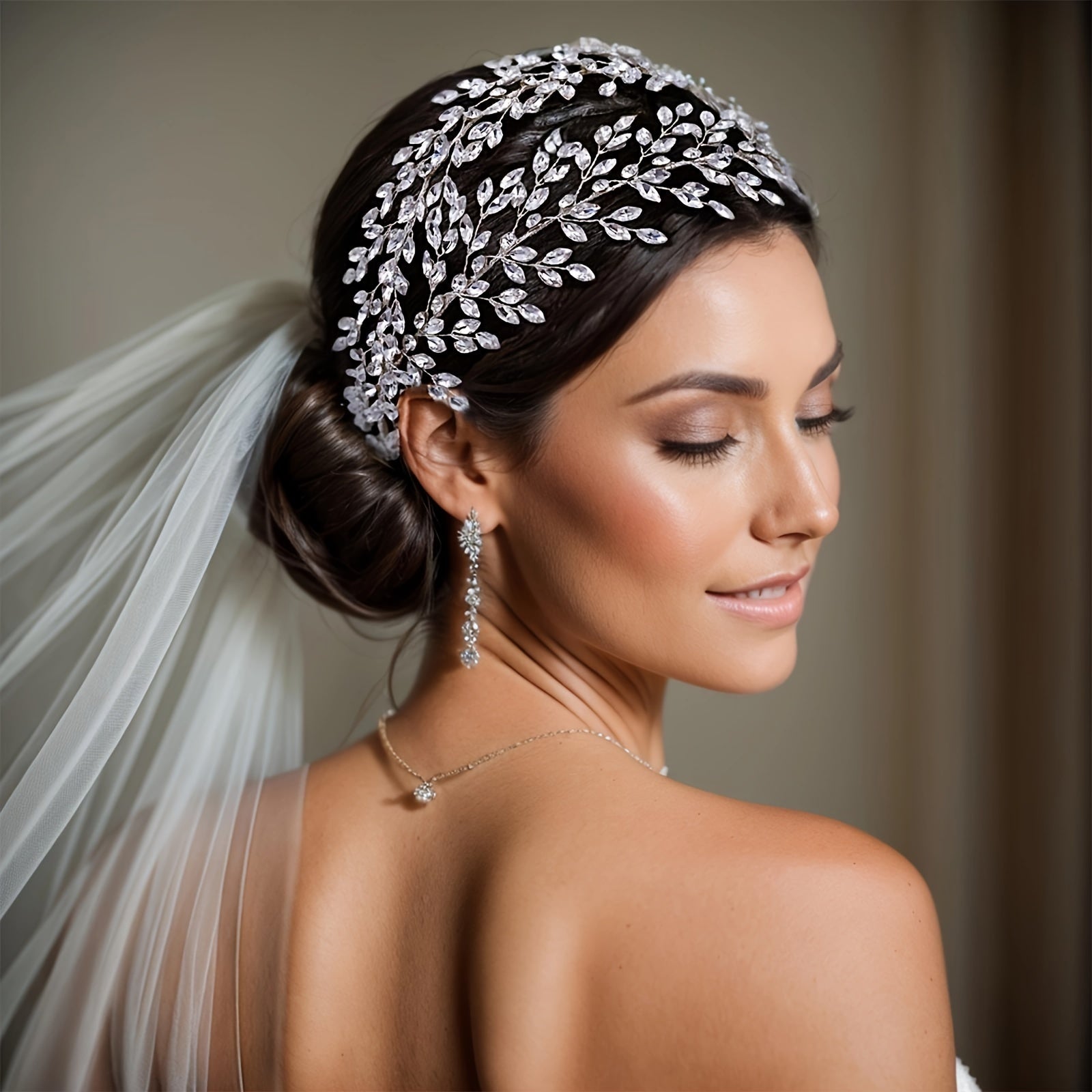 Handmade Bohemian Bridal Headband Rhinestone Wedding Hair Accessory for Women