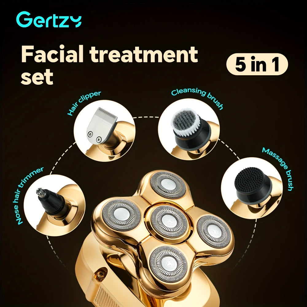 Set de peluquería profesional 5 en 1 con pantalla digital, recortadoras de barba, cortapelos y afeitadora