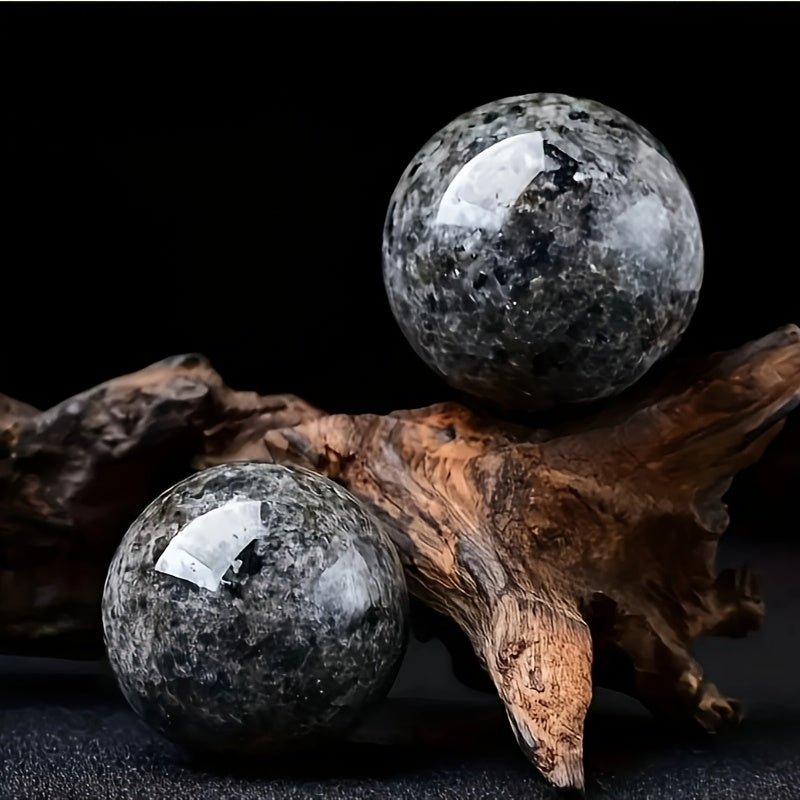 Bola de cristal Boho Yooperlite con cuenta de piedra de llama para decoración del hogar y jardín