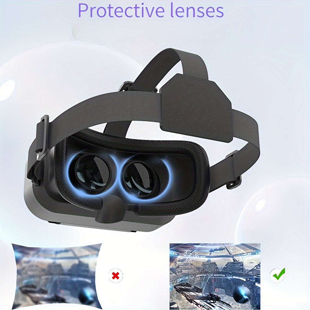 3D VR Headset for iPhone and Android Phones with Controllers and Binocular Lenses
