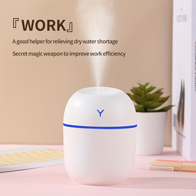USB-Powered 1.5W Humidifier with Colorful Lights for Home Use