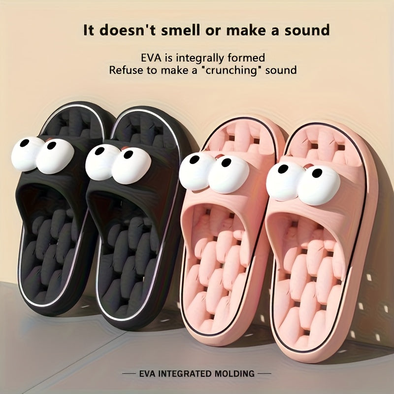 Unisex EVA Non-Slip Slippers Minimalist Striped House and Beach Shoes