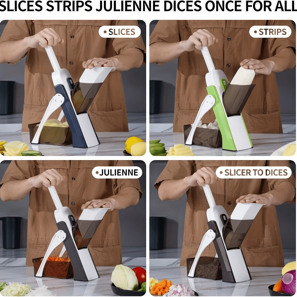 Manual Vegetable Cutter with Safety Lock, 10L, Versatile Metal Grater for Potatoes and Garlic