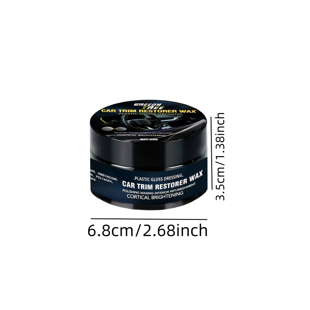 Crystal Clear Car Plastic Restorer Auto Interior Panel Wax Polish