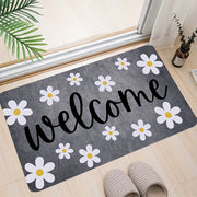Floral Anti-Fatigue Doormat Non-Slip Absorbent Machine Washable for Kitchen Hallway Entrance