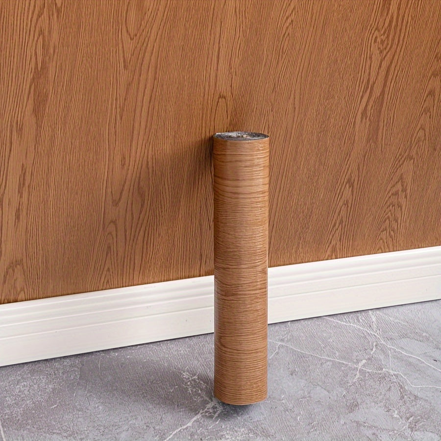 Self-Adhesive 3D Imitation Tree Pattern Wallpaper for Kitchen and Living Room Decor