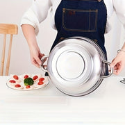 Stainless Steel Multipot with Steamer Basket Double Layer Soup and Steam Pot