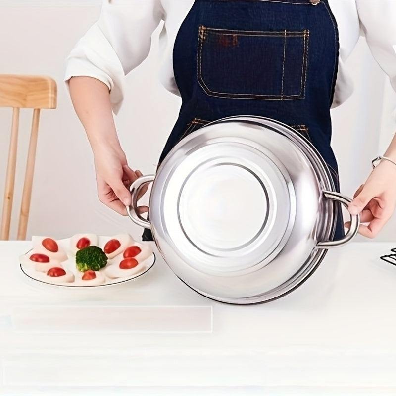 Olla múltiple de acero inoxidable con cesta de vapor, olla doble para sopa y vapor