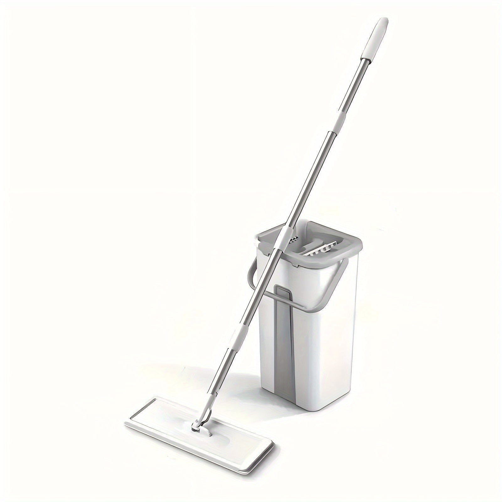 Идеальный инструмент для уборки дома на любой поверхности - универсальный плоский швабра и ведро в комплекте с 2/4 многоразовыми насадками для легкого отжима и сушки. Идеально подходит для кухни, ванной, плитки и деревянных полов.