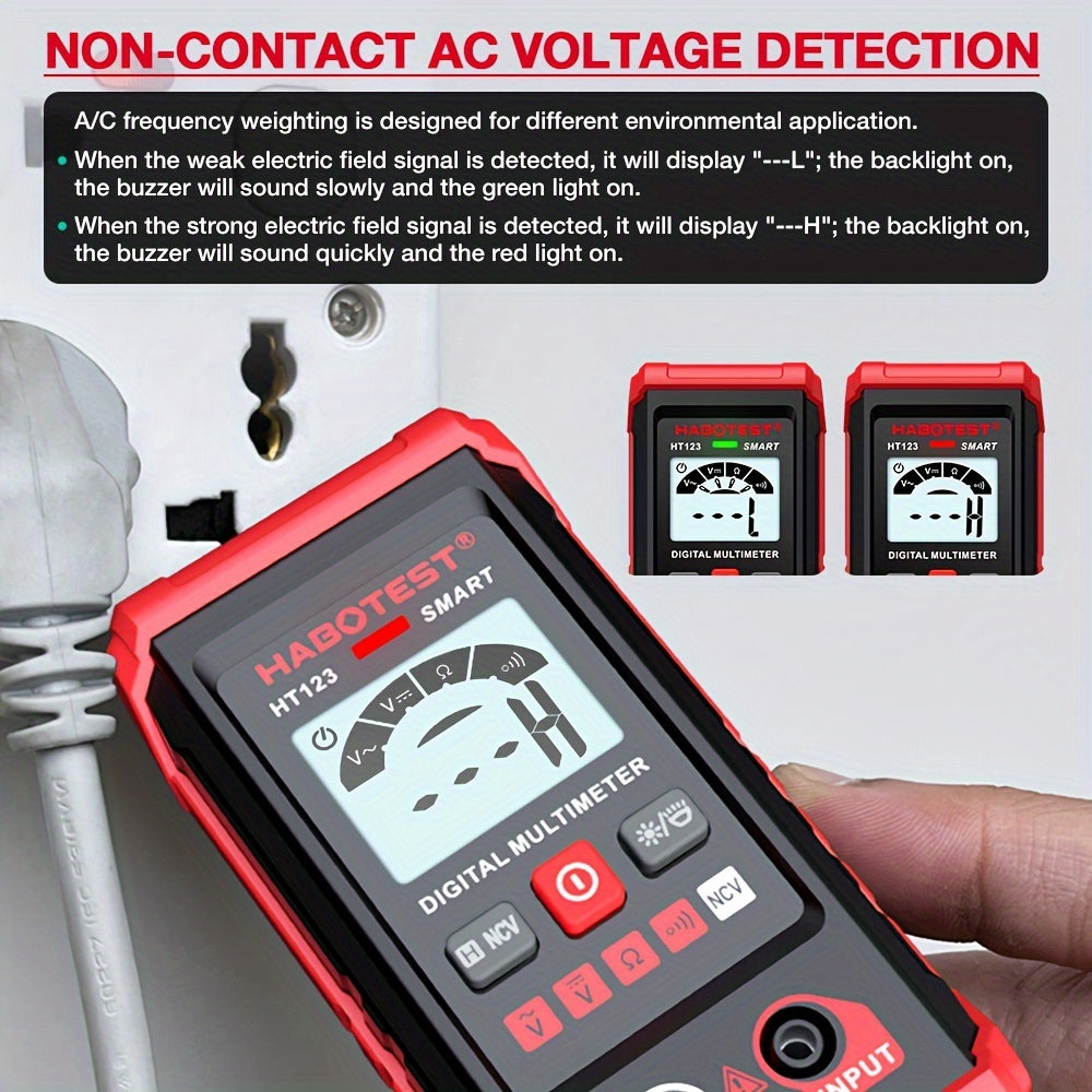 Digital Multimeter with Voltage Resistance Current Continuity Test CAT III 600V