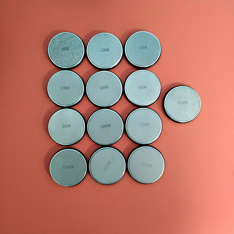 Stainless steel maydalash disklar, silliqlash asboblari, ko'p qirrali olmos aksessuarlar va rulmanli anti-slipping pad bilan toshli olmosni tahrirlash to'plami.