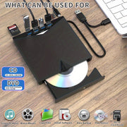 USB 3.0 Портативный CD/DVD Привод: Запись и Воспроизведение, Совместим с Ноутбуками, Настольными ПК, ПК, Mac