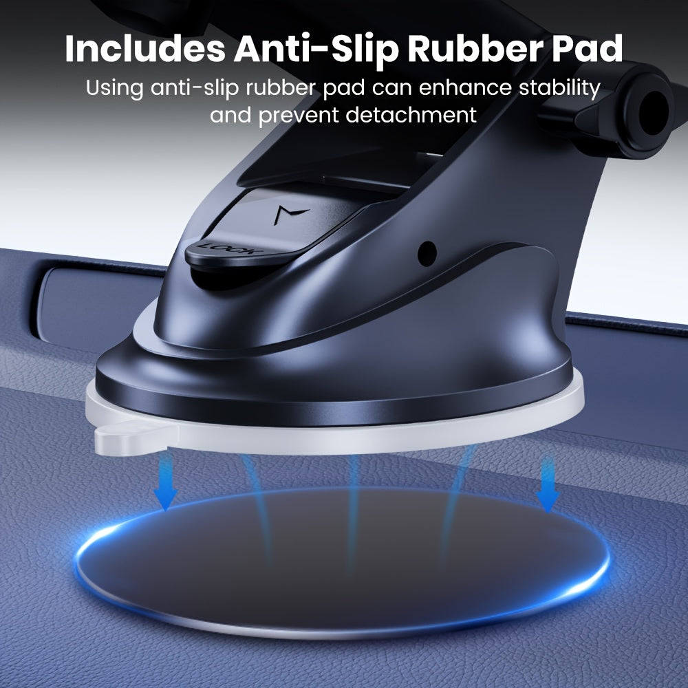 Magnitli avtomobil telefon uchun tutqich, qo‘lda boshqarish uchun metall halqa bilan