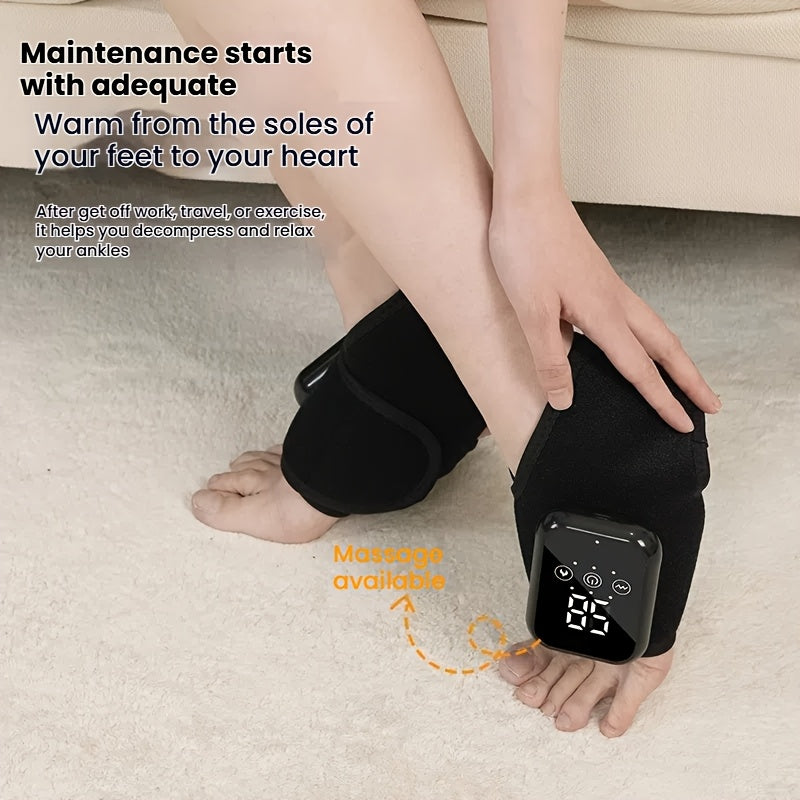 Ankle Heating Massager USB Rechargeable Portable with 3 Massage Modes and Temperature Settings