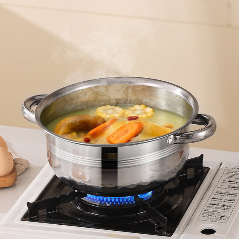 Набор из 8 нержавеющих стальных кастрюль с крышками, антикоррозийные, прочные кухонные принадлежности