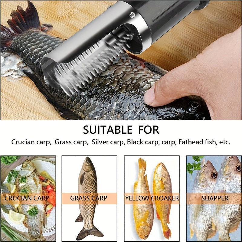 Portable Electric Fish Scraper Rechargeable USB Fish Scale Remover Seafood Tool