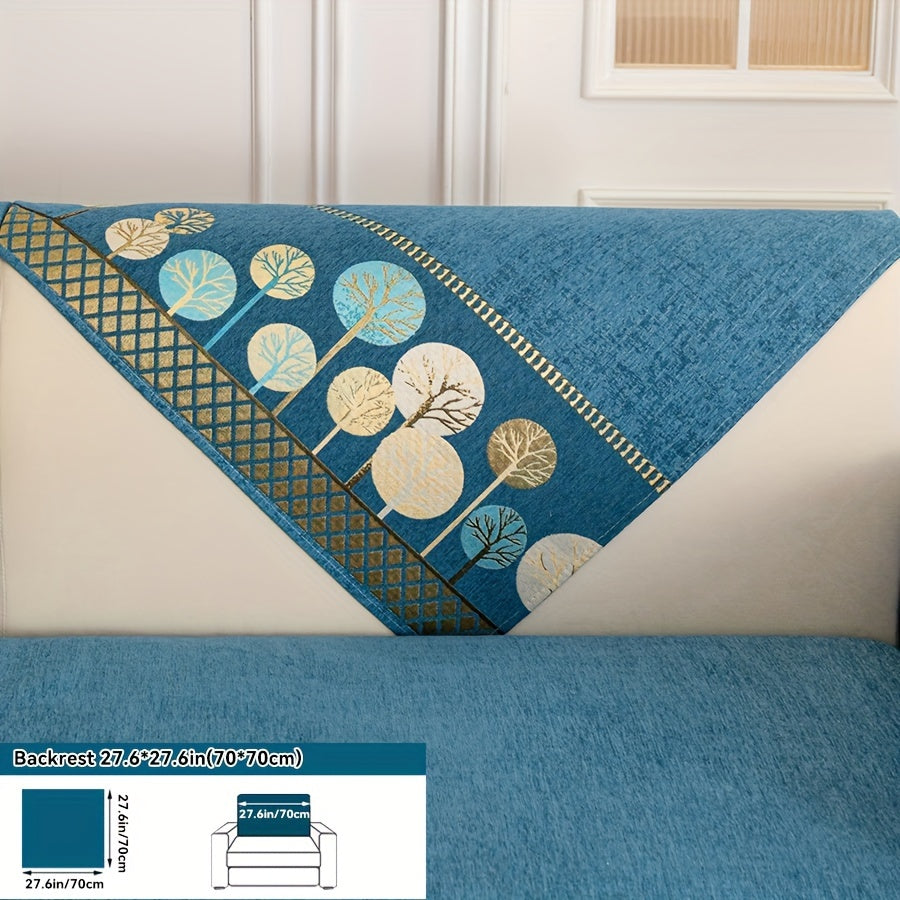 Нескользящая накидка на диван с мотивом дерева для 1-4 местных диванов, безопасна для домашних животных, моется в машине, прочная