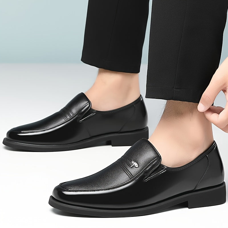 Мужские кожаные туфли-лоферы для делового casual с амортизирующей подошвой