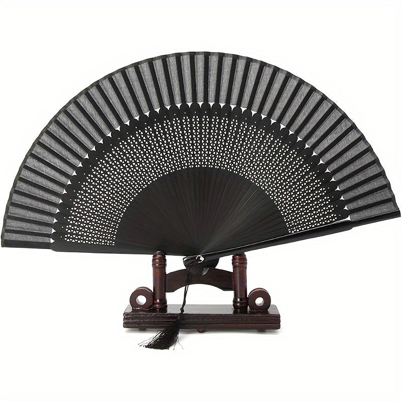 Japanese Style Silk Folding Fan with Tassel for Home Decor Weddings and Gifts