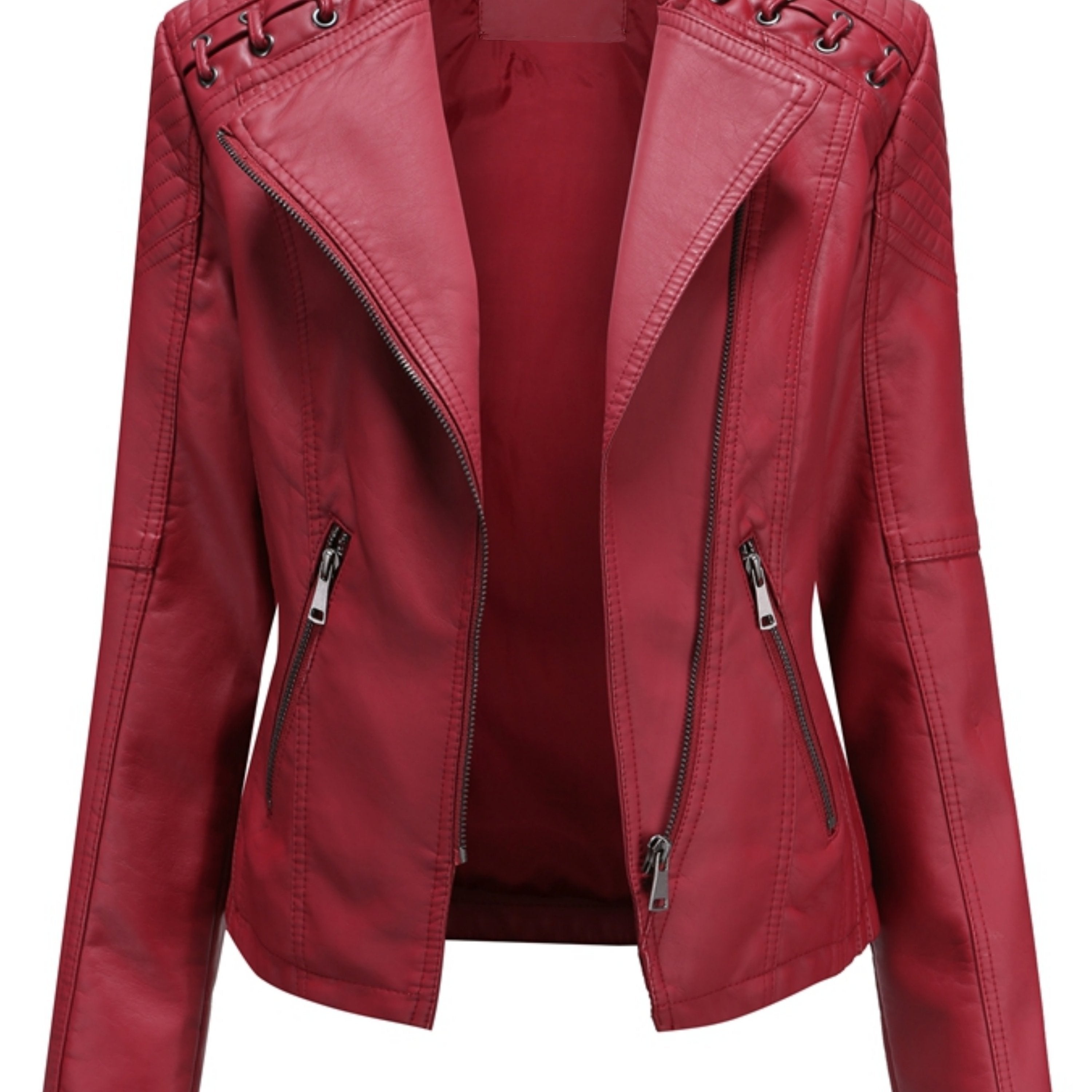 Women's Waterproof Skinny Fit Jacket with Stand Collar Long Sleeve Solid Color Fall Winter