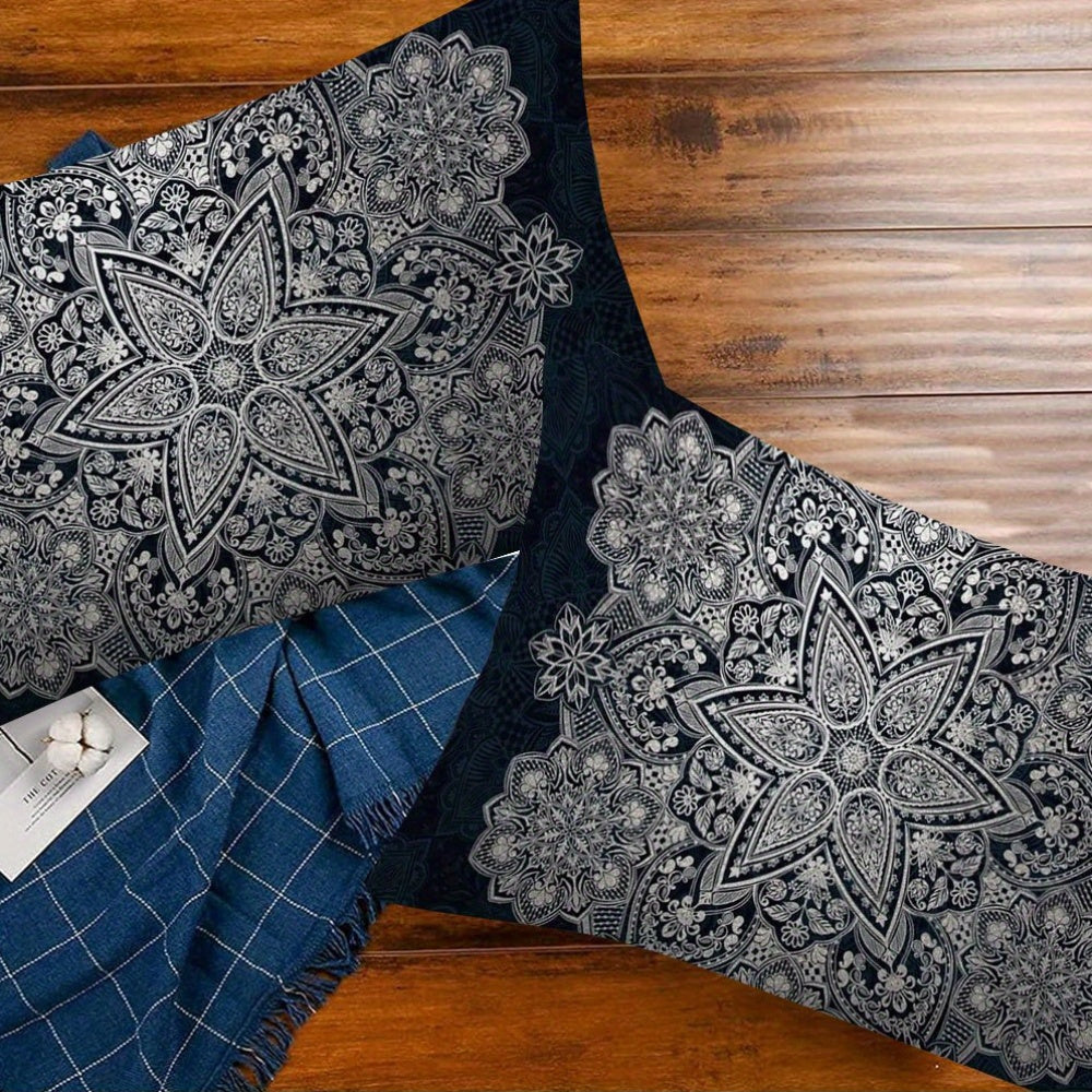 DIJIULU7447: Prajakta Oq Gullar Naqshli Yostiq Qoplari, Ikkala Tomonli Qisqa Plush Chop, Divan va Yotoqxona Uchun Bezak Yostiq Qoplari, 30.48x50.8 sm, Polyesterdan Yasalgan