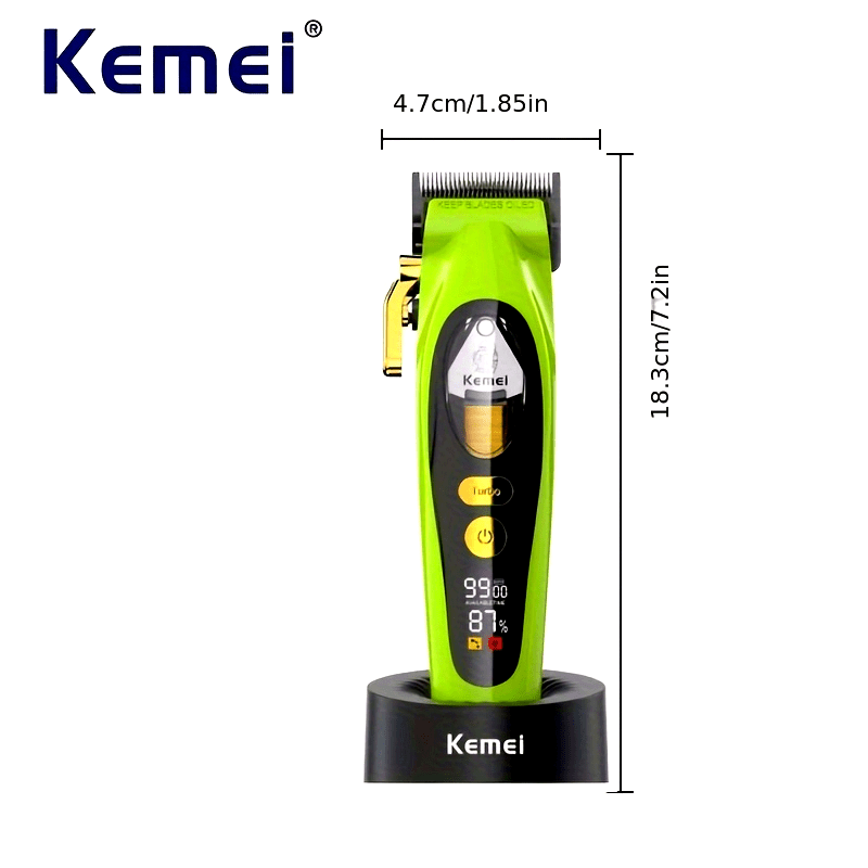 Cortapelos inalámbrico profesional con cuchillas DLC y motor de alta velocidad