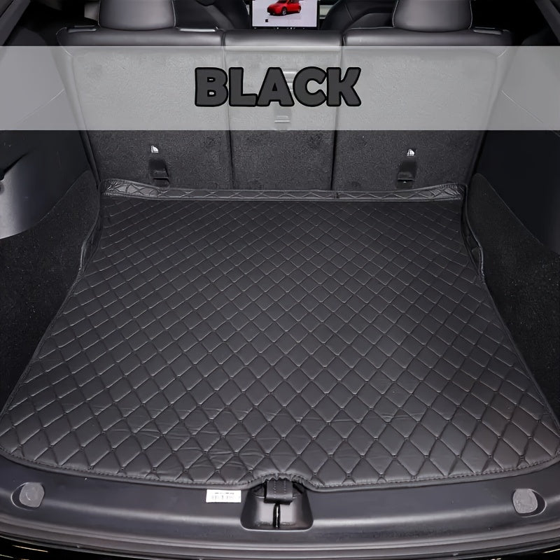 Luxury Faux Leather Car Trunk Mat for SUV All-Weather Durable Floor Liner