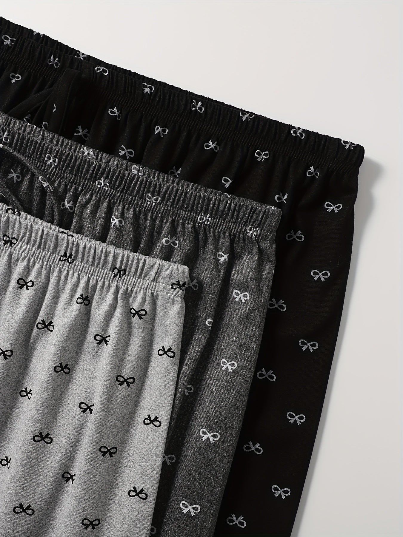 Plus Size Women's Lounge Pants Casual Joggers Sleep Pants Bow Print