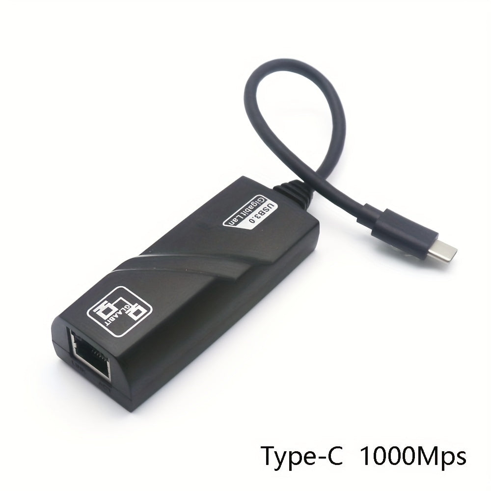 USB 3.0 Ethernet adapteri PC/Laptop uchun, 1000Mbps/100Mbps tezliklarni qo'llab-quvvatlaydi, Smartthings bilan mos keladi, USB orqali quvvatlanadi, ishlash voltaji ≤36V.