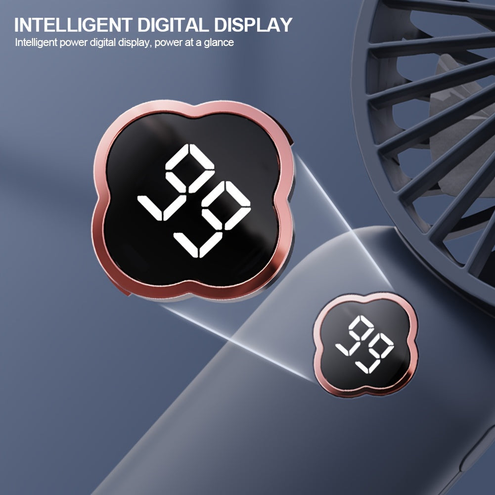 Mini Handheld Fan 1200mAh Battery Portable Silent Cooler for Outdoor Camping