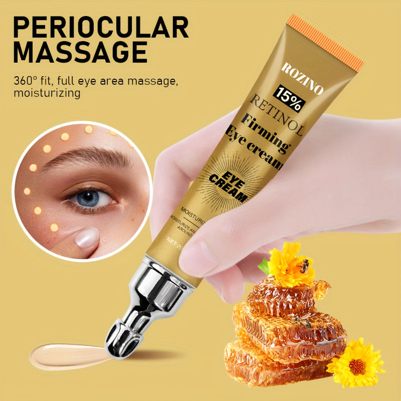 ROZINO 20g Retinol Qattiqlashtiruvchi Ko'z Kremi: Ko'z terisini silliq, namlantiruvchi va elastik qiladi. Yog'siz, barcha teri turlari uchun yumshoq. Gidratatsiya uchun glyitserin bilan gippoallergen.